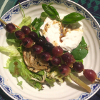 Burrata with Grilled Grapes & Fennel