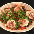 Aubergine, Potato & Tomatoes with Eggs